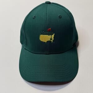 Masters Golf Hat Cap Strap Back Green Augusta National Golf Course Mens Logo